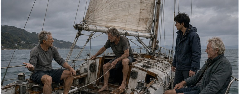 반쯤만 펼쳐진 돛 — 바람의 절반만 받고 나아가는 배